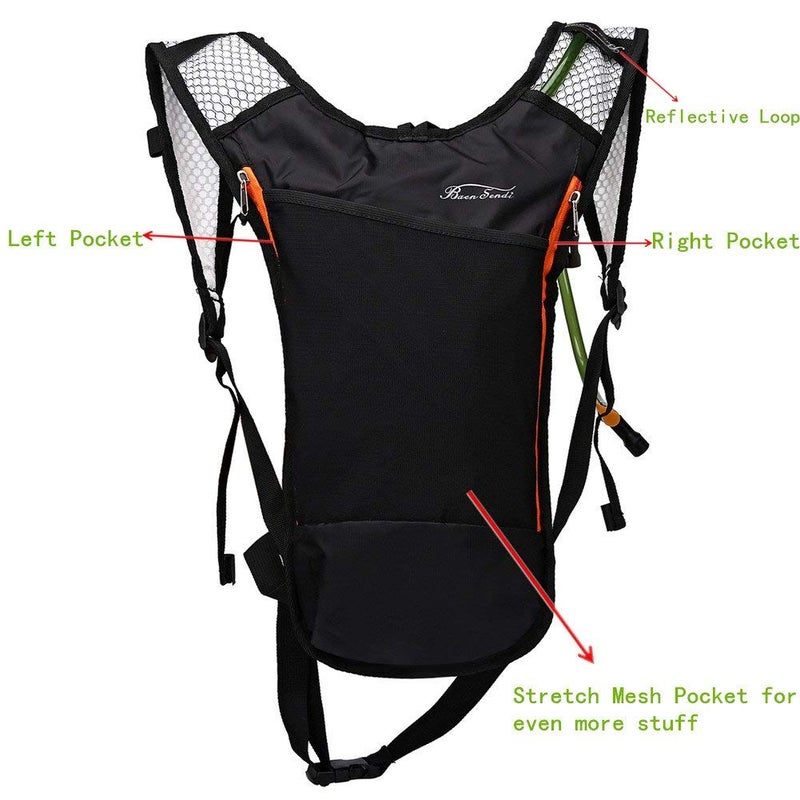 Baen Sendi Hydration Pack with 2L Backpack Water Bladder - Great for Outdoor Sports of Running Hiking Camping Cycling Skiing - Image 2